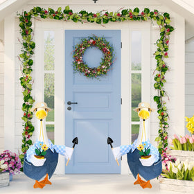 JcHrmers Gardener Goose Outfit premium-soft fabric for durable porch display