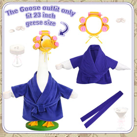 JcHrmers goose bathrobe costume for a 23-inch statue adds seasonal charm