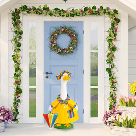 JcHrmers goose statue spring decor adds whimsy to yard