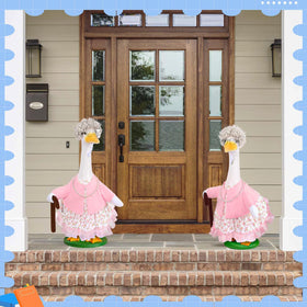 JcHrmers walking stick adds realistic detail to outdoor goose decor