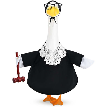 JcHrmers Justice Goose Outfit bandana enhances yard decor and color