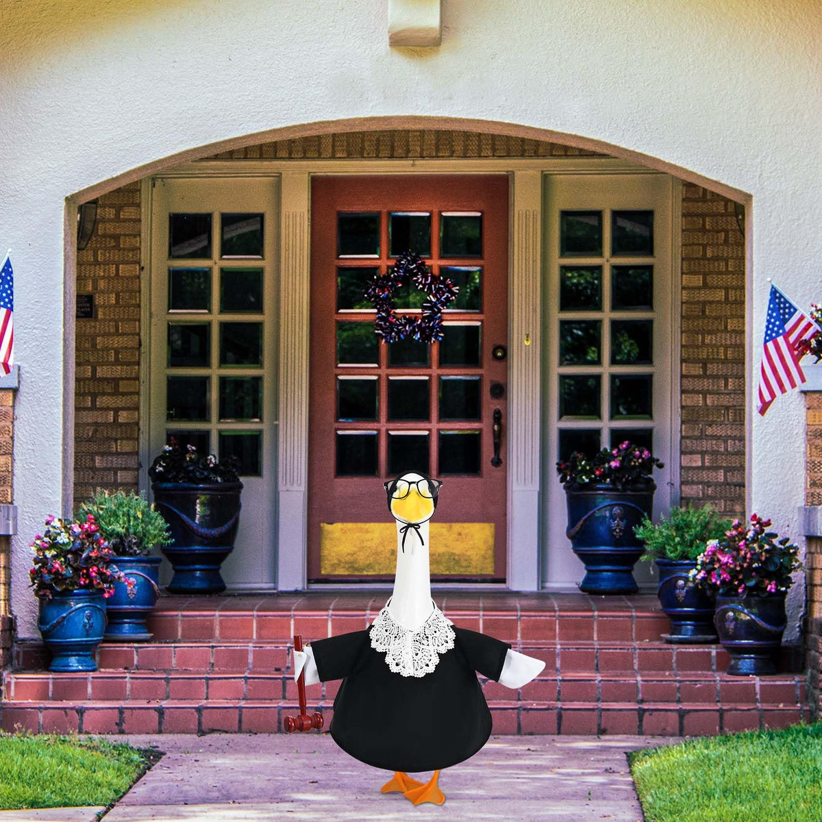JcHrmers Justice Goose Outfit dress sized for a 23‑inch goose