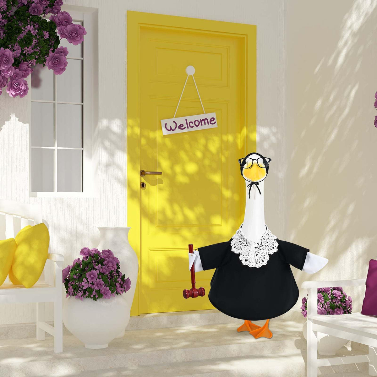 JcHrmers Justice Goose Outfit Halloween yard decor idea
