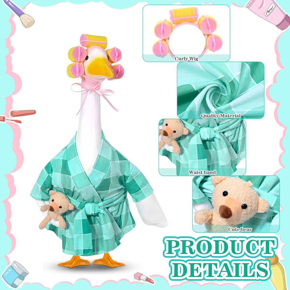 JcHrmers mint plaid robe outfits 23-inch goose for polished porch styling