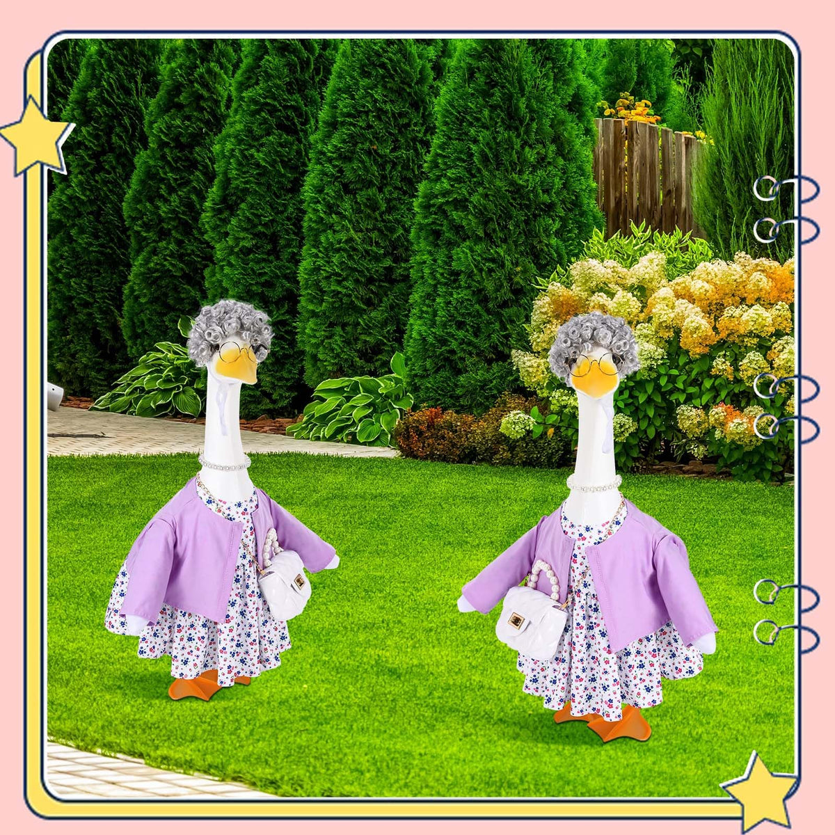 JcHrmers designed for 23-inch geese for snug display