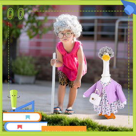 JcHrmers pearl necklace accentuates charm on porch goose