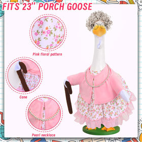 JcHrmers pearl necklace adds holiday charm to porch goose