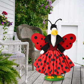 JcHrmers outdoor goose clothes for lawn, patio, and garden decor.