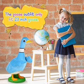 JcHrmers outdoor goose dress-up withstands sun and rain for year-round decor.