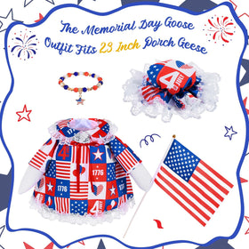 JcHrmers patriotic dress for 23-inch goose enhances yard celebratory atmosphere