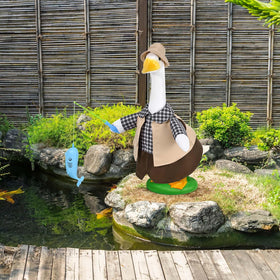 JcHrmers straw hat detail on goose boosts seasonal porch charm