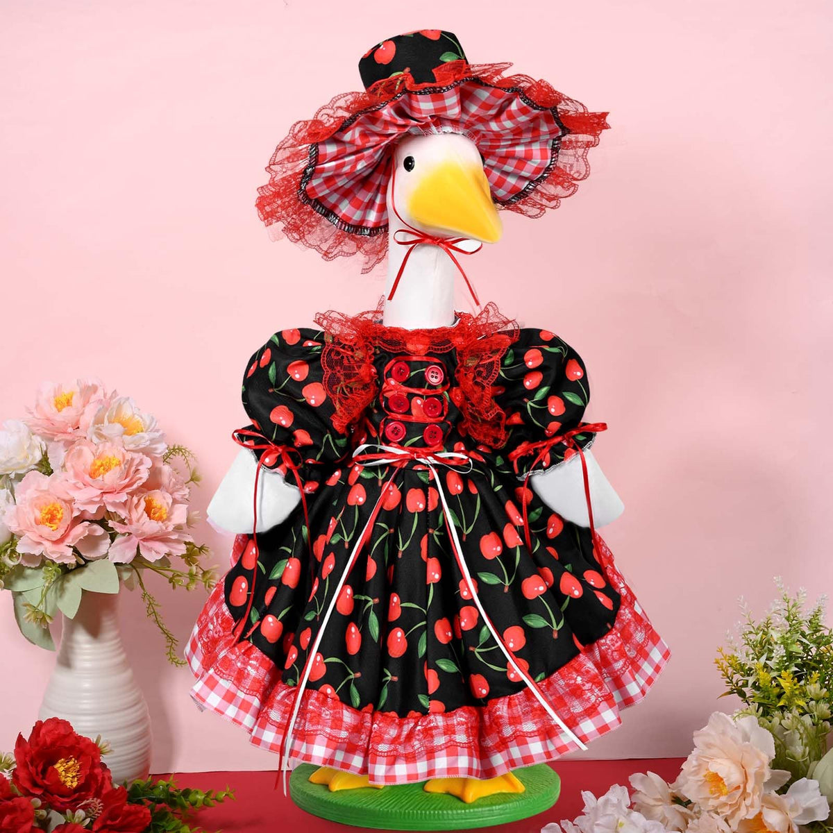 JcHrmers versatile outfit for lawn, patio, and indoor celebrations.