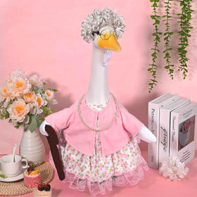 JcHrmers versatile goose costume adds whimsy to patios and gardens