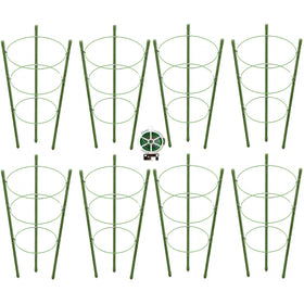 JCKHXG tomato cage 18in supports seedlings and early vines.