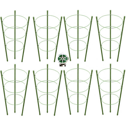 JCKHXG tomato cage 18in supports seedlings and early vines.