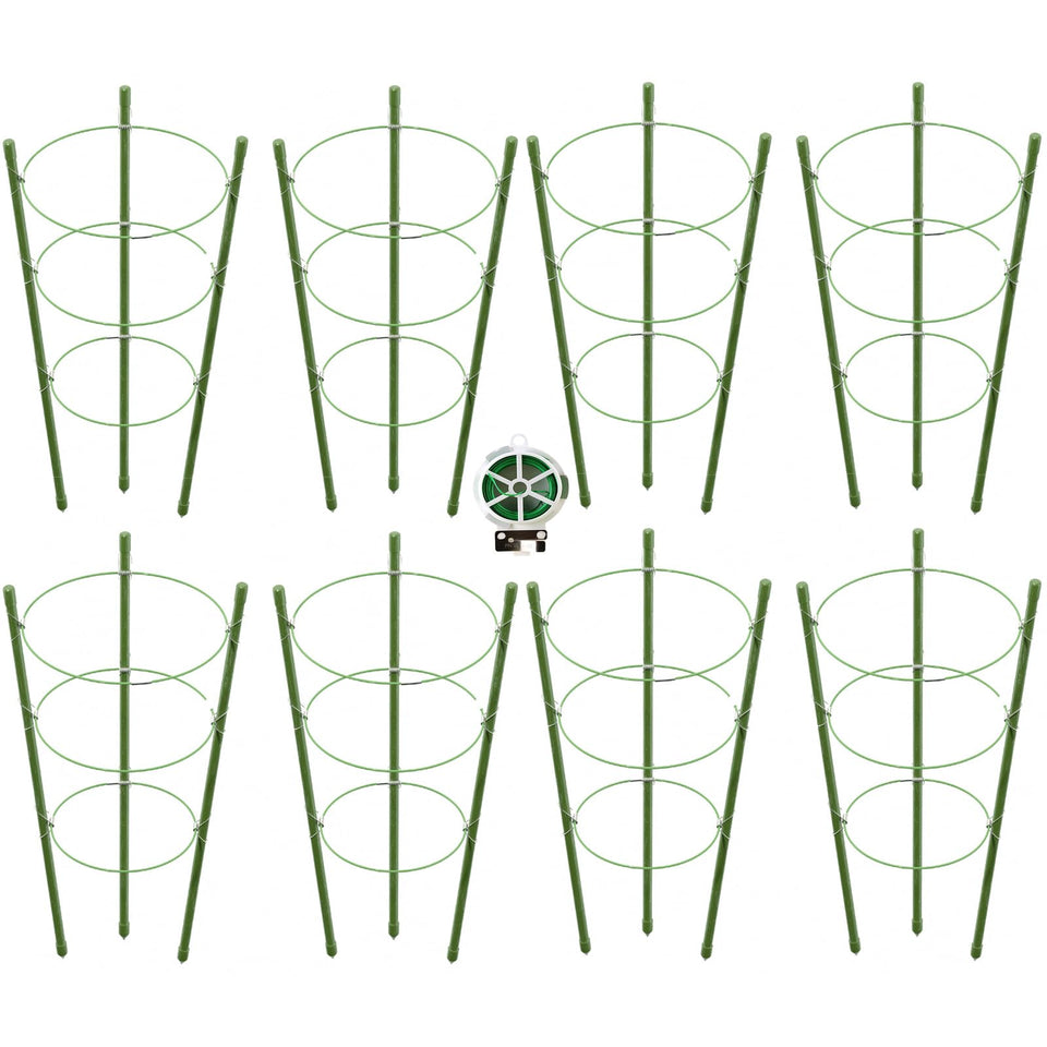 JCKHXG tomato cage 18in supports seedlings and early vines.