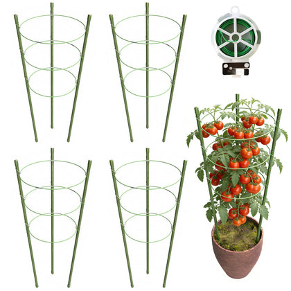 JCKHXG tomato cage 24in pack supports tomatoes and seedlings for upright growth.