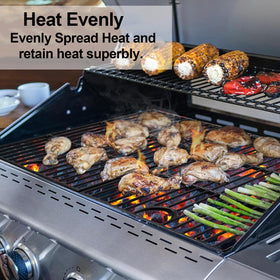 JCLMER Expert 4-burner compatible cast iron grate delivers lasting heat retention