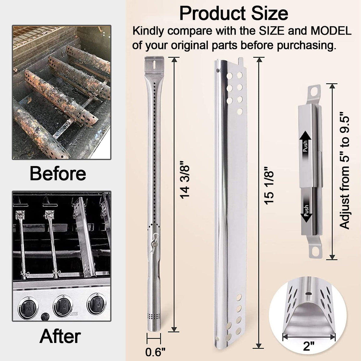 JCLMER Advantage heat plates provide rust-resistant durability and easy cleaning.