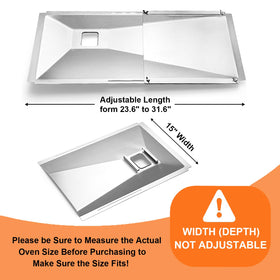 JCLMER grease tray catcher pan underneath for easy drippings collection
