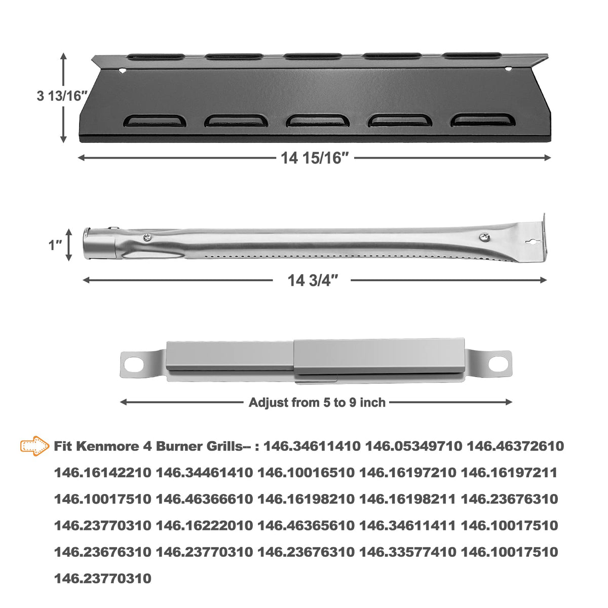JCLMER heat shield in porcelain steel protecting burners during high-heat cooking.