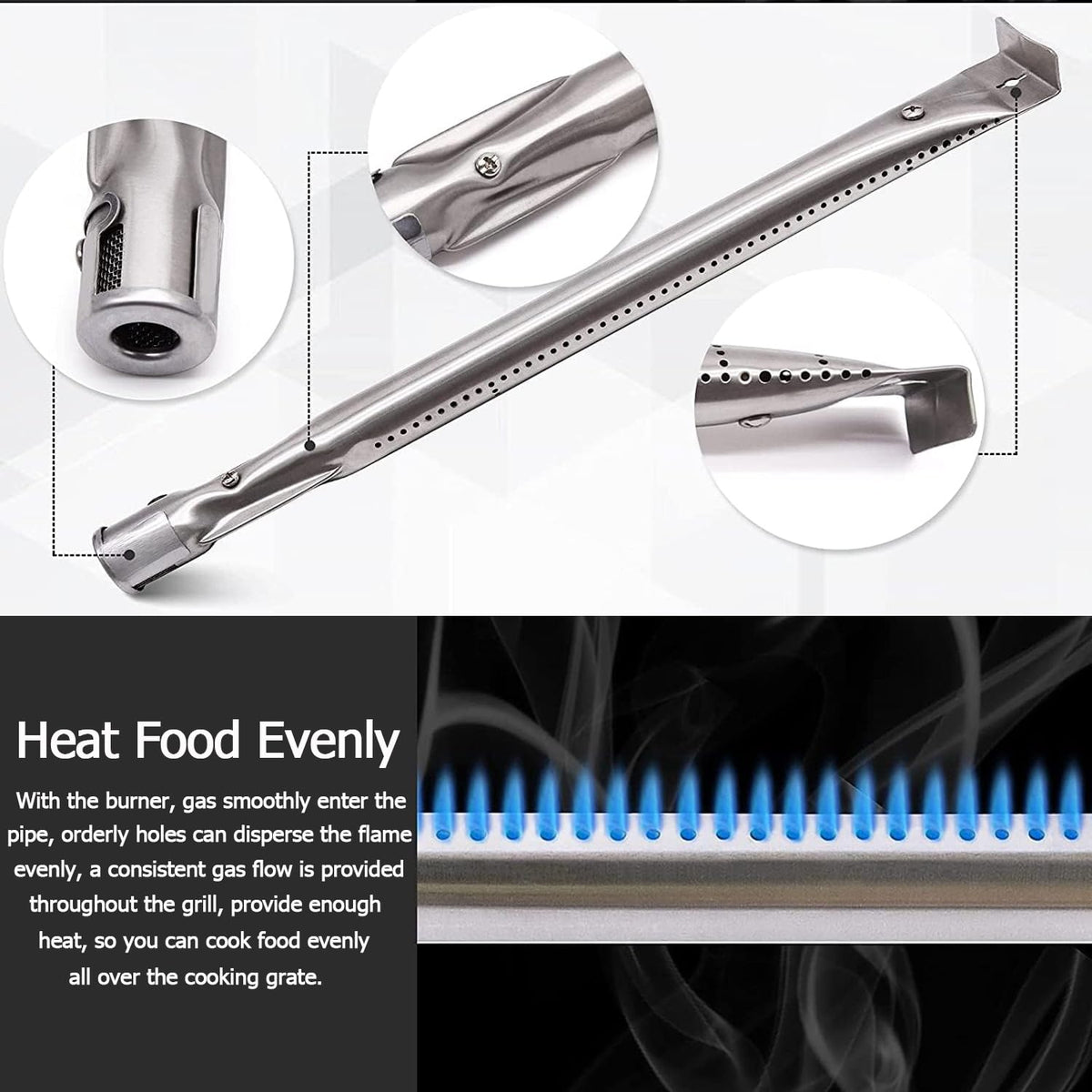 JCLMER kit promotes uniform flame and even heat distribution for better cooking.