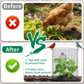 Jcmbreltik garden mesh protects vegetables from animals while remaining flexible
