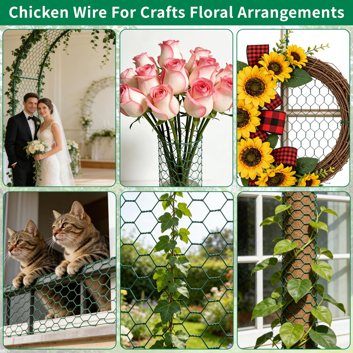 Jcmbreltik multi-purpose mesh for plants and small animals in gardens