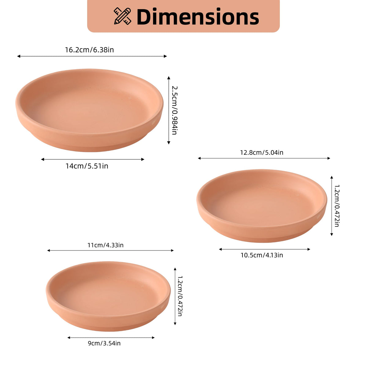 JCOHOY plant saucer set shown for indoor and outdoor use.