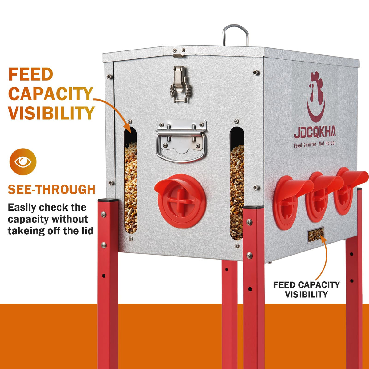 JDCQKHA eight-port design supports multiple birds without crowding