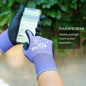 JDL breathable nylon shell glove keeping hands cool during gardening tasks