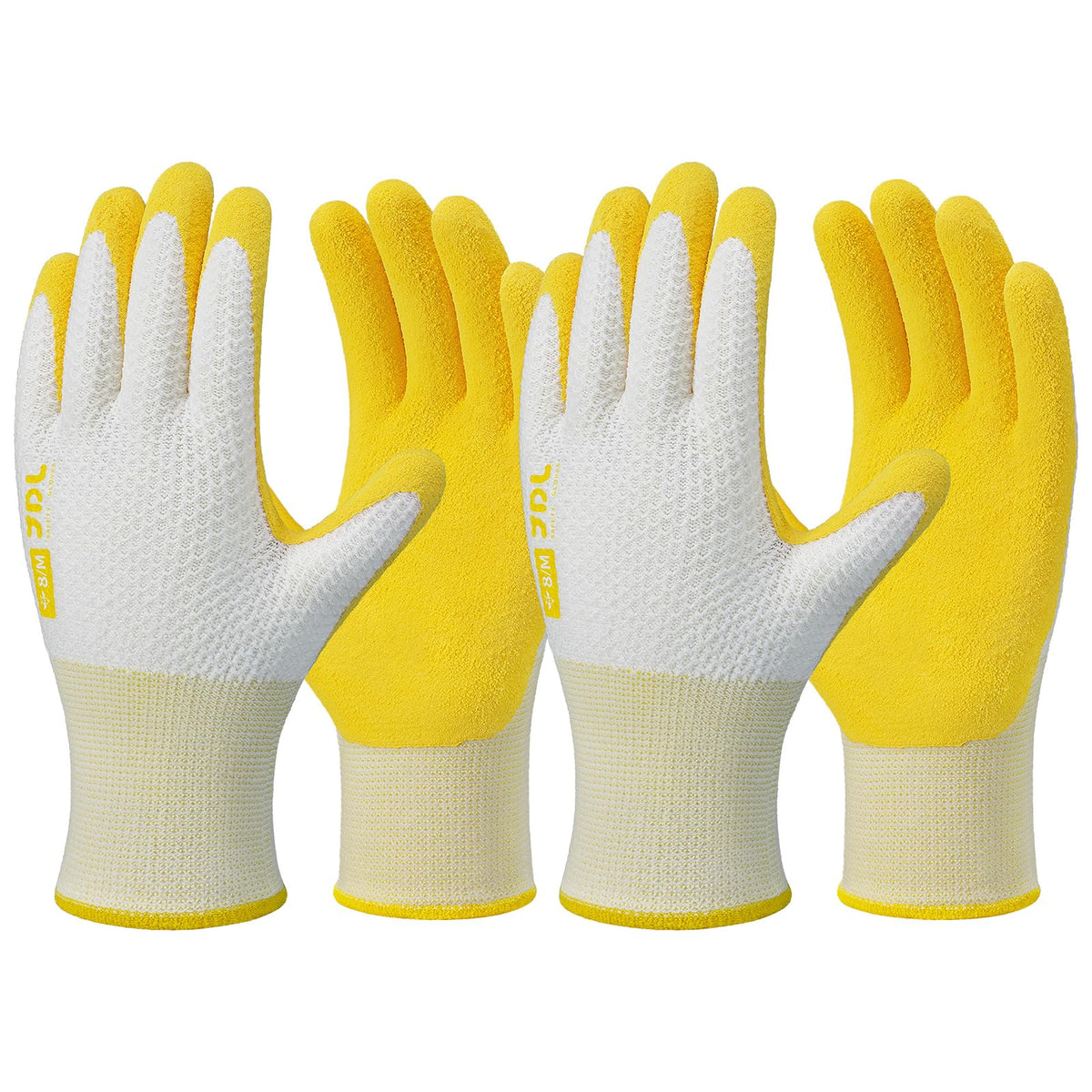 JDL gardening gloves for women in blue with breathable fabric for comfort during planting.