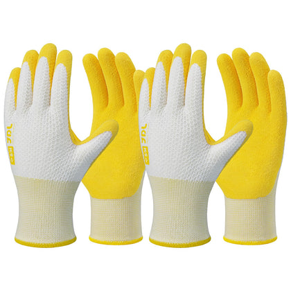 JDL gardening gloves for women in blue with breathable fabric for comfort during planting.