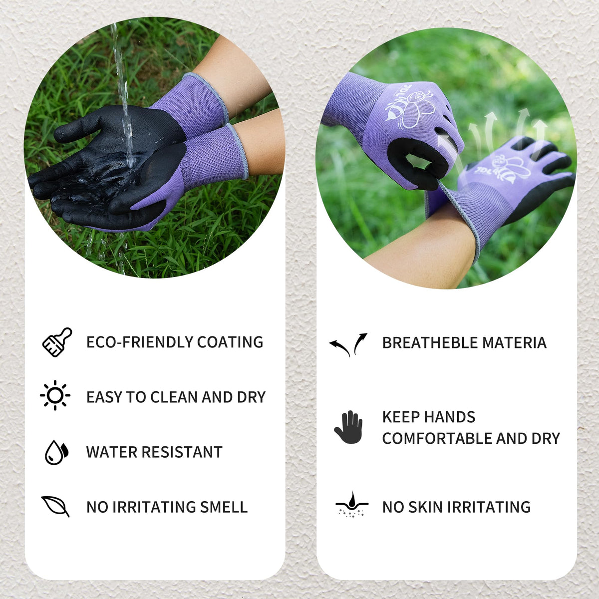 JDL nitrile-coated palm glove providing reliable grip on wet surfaces