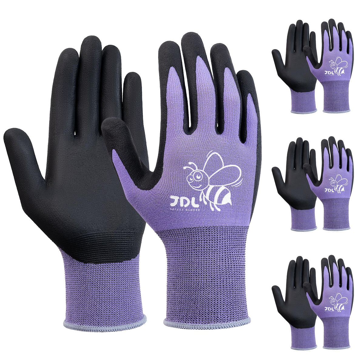 JDL women's gardening gloves showing ergonomic fit for comfortable grip