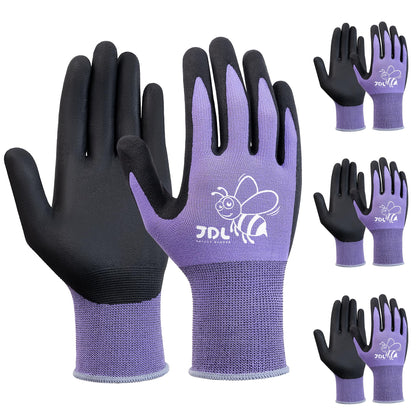 JDL women's gardening gloves showing ergonomic fit for comfortable grip