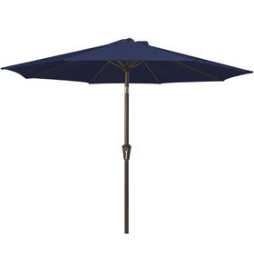 JEAREY 10ft patio umbrella fully opened, providing ample shade for outdoor dining