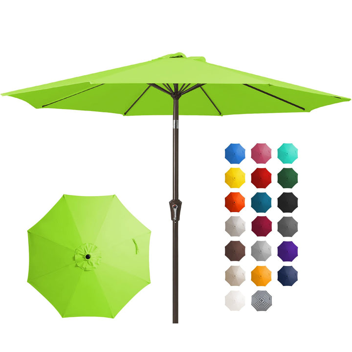 JEAREY 10ft patio umbrella in apple green provides broad shade for outdoor seating