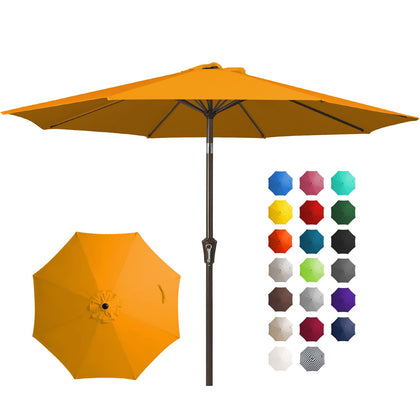 JEAREY 10ft patio umbrella with push-button tilt for easy shade control outdoors