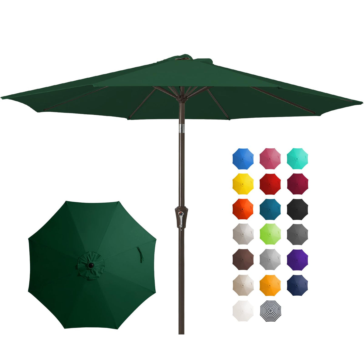 JEAREY 10ft patio umbrella with push button tilt providing flexible shade