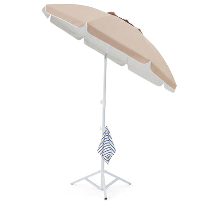 JEAREY 6.5ft sun shade umbrella with 8 fiberglass ribs for wind resistance