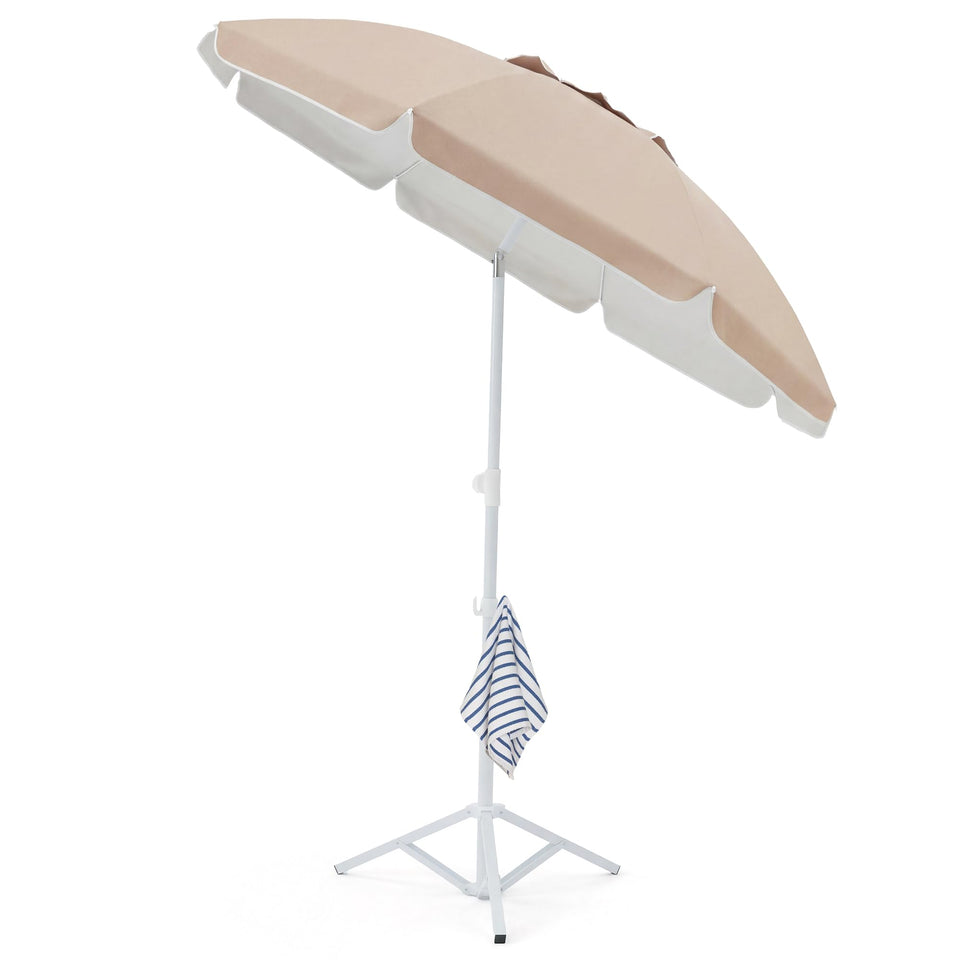 JEAREY 6.5ft sun shade umbrella with 8 fiberglass ribs for wind resistance