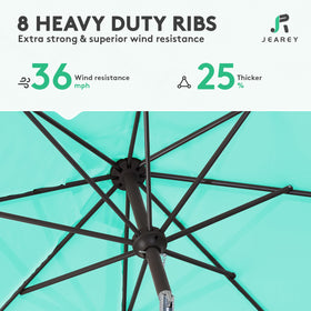 JEAREY 8-ribs sturdy frame ensuring stability on breezy days
