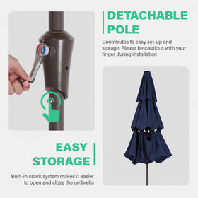 JEAREY umbrella with waterproof coating stands up to rain and splashes.