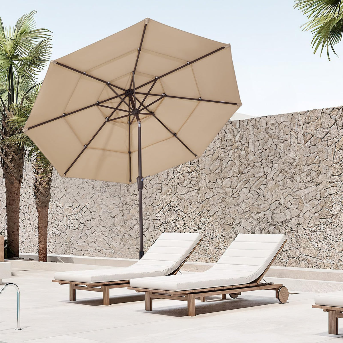 JEAREY 9ft diameter shade for 5–6 chairs around a table