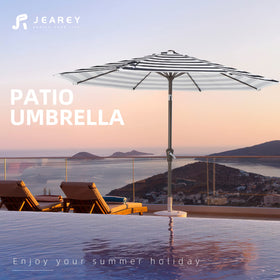 JEAREY 9ft umbrella base not included, easy storage when not in use