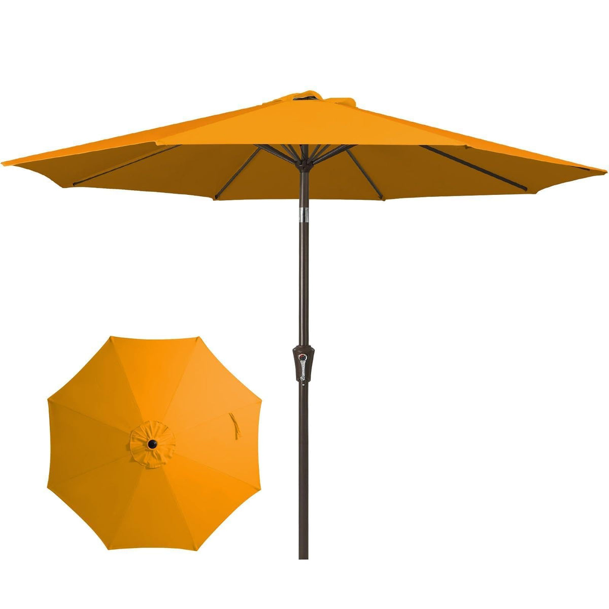 JEAREY 9ft outdoor umbrella open over a seating area for broad shade.