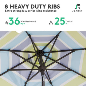 JEAREY powder-coated pole resisting rust for year-round use