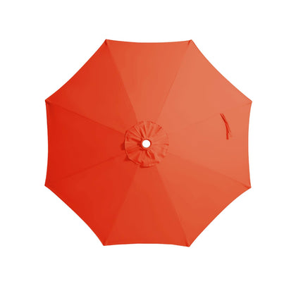 JEAREY 9ft orange umbrella canopy with wind vent for airflow