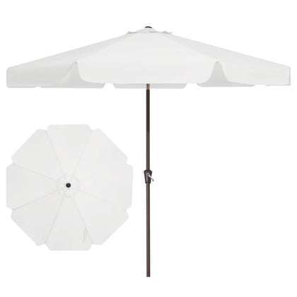 JEAREY 9ft patio umbrella top view showing broad shade coverage.